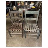 Vintage Straight Two Chairs