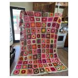 Vintage, crocheted blanket,  has small hole can