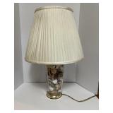 Vintage Seashell filled, glass table lamp