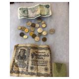 Foreign paper and coins