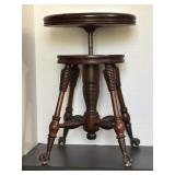 Antique Organ Stool Ball and Claw