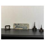 Antique Metal Bed Spring Tin Oilers and Cast Iron