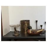 Brass Candlestick Holders Ceramic Duck Planter