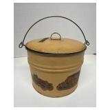 Antique Lunch Pail with Buttons