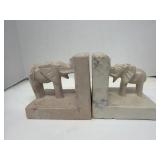 Pair of Elephant Bookends soapstone?