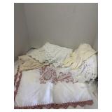 Vintage Table Runner Doilies Scarf Gloves