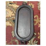 Antique Cast Iron Platter Server with Handles