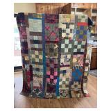 Hand stitched, full size quilt