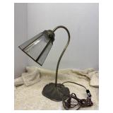 Etched Glass Globe Table Lamp