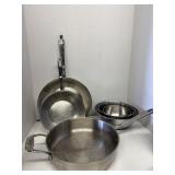 Stainless Steel Pans and Bowls