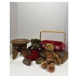 Boyd's Bear Basket and Oriental Table