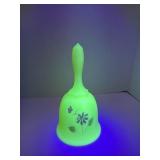 Tiara Vaseline Glass Bell