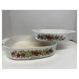 Corning Ware Two Casserole Dishes Spice of Life