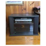 Phillips VCR/ DvD player with Glass Door Cabinet