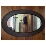 Wide Pine Frames 25x43 Oval Mirror