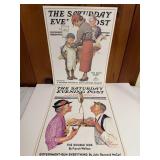 The Saturday Evening Post set of 2 posters  14x11