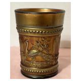 Vintage Marigold, iridescent carnival, glass