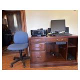 Office Desk And Chair with Canon Printer Dell