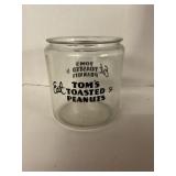 Vintage Tom's Toasted Peanuts glass jar