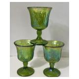 Indiana glass, harvest grape, lime green,