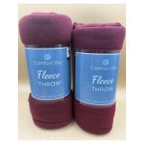 2 comfort bay fleece throws