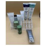 Masks Gels Creams with acrylic makeup holder