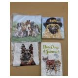 paper napkins crafts decoupage dog themed fleece