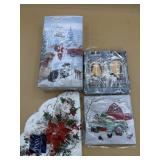 paper napkins crafts decoupage Christmas themed
