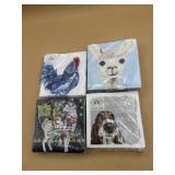 paper napkins crafts decoupage llama dog chicken
