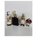 Chef figure lot kitchen decor