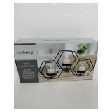 Trueliving Octagon Metal Candle Holder 3 Votive