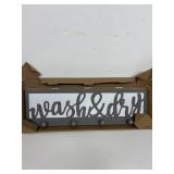 Laundry Room Decor Wall Hanging Sign Wash & Dry