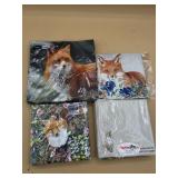 paper napkins crafts decoupage fox themed 4 packs