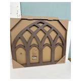 NEW! Large Scroll Wood Cathedral Wall Decor-