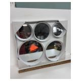 White 5 Various Size Wall Hanging Mirrors NEW