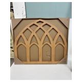 NEW! Large Scroll Wood Cathedral Wall Decor