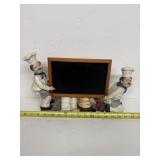 Heï¿½d carrying chalkboard kitchen decor