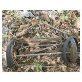 vintage manual reel mower without handle