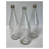 Vintage Coke and Pepsi bottles. Lot of 3.
