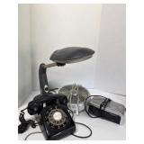 Vintage Black Dial Phone With Alarm Am Fm Radio