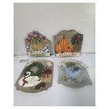 Different holiday and season welcome signs