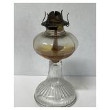 Vintage glass, kerosene ribbed glass base