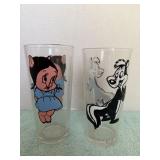 Vintage Petunia Pig Pepe Le Pew Cartoon Glasses