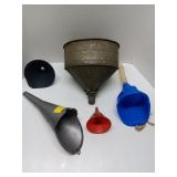 Various Sized Large and small Funnels