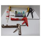 Caulk guns with used Caulk