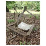 vintage tractor drag bucket or earth scoop (heavy