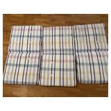 Three Chair Cushions for Patio Boue White Yellow