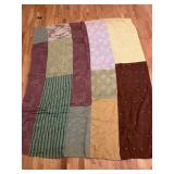 Vintage Hand Tacked Homemade Quilt twin size