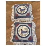 Country Duck Pillows with Lace pr