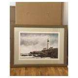 Beach Rock Loghthouse Scene 30 tall 40 wide